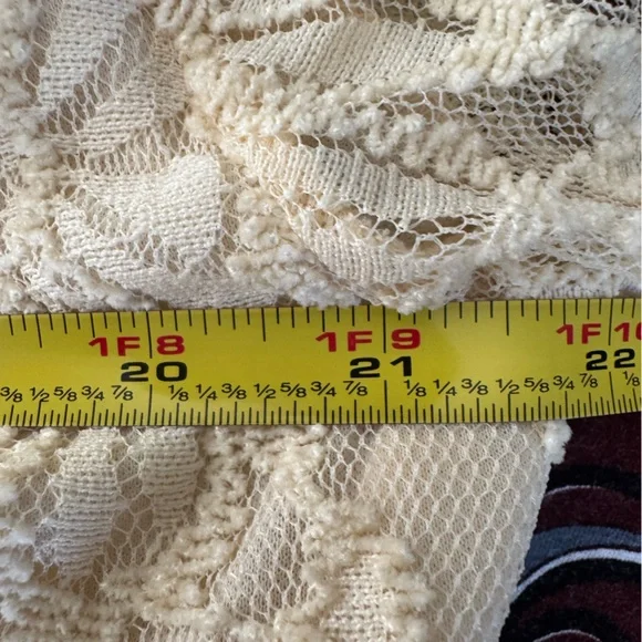 Anthropologie A’Reve Cream Lace Boho Bell Sleeve Button Down Dress - Picture 7 of 8